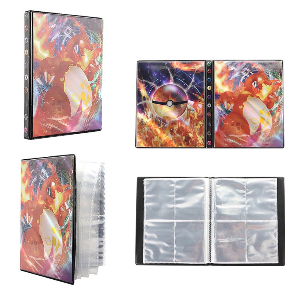 PU Album Pokemon Book Phim Hoạt Hình Thẻ Thư Mục Bản Đồ Pokemon Card Binder Anime Bản Đồ Thẻ Sách Pokémon Bộ Sưu Tập Album Chủ 240 Cái