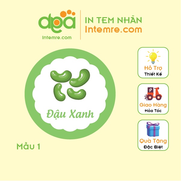 100 Tem Nhãn Giấy Decal Dán Intemre.com Bánh Trung Thu Hình Tròn 3cm - Mẫu 1,2,3