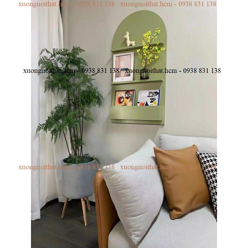 *Ảnh thật* kệ  nail gỗ trang trí bo tròn kích thước 1m1x60cm #xuongnoithat.hcm