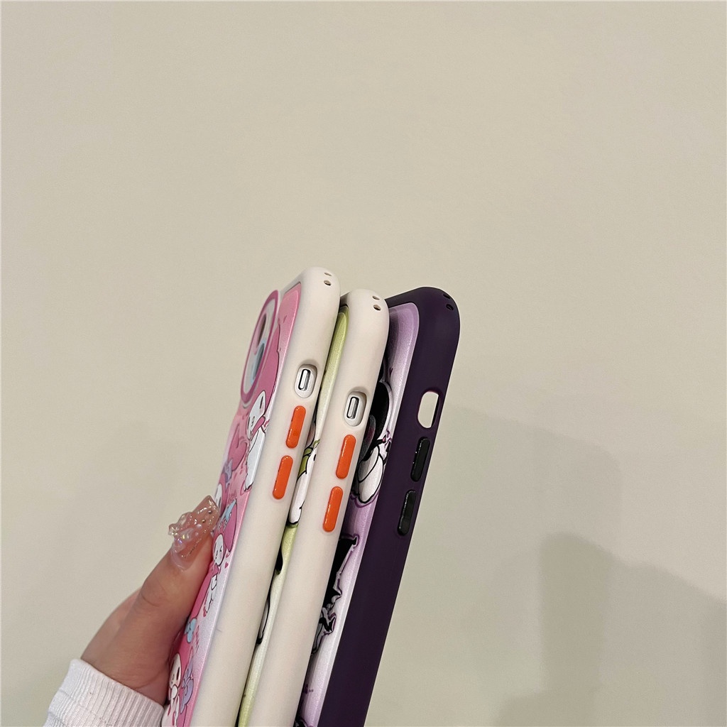 Ốp Điện Thoại Da Viền tpu Dẻo In Họa Tiết Hoạt Hình Góc Tròn Cho iphone 15 pro max 14 pro max 13 pro max 12 pro max