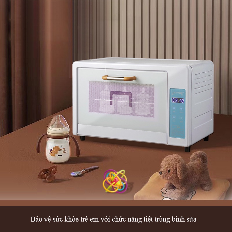 Máy tiệt trùng bình sữa đồ ăn dặm cho bé, máy sấy bình sữa, chén bát mini tia UV cho bé dung tích 48lit