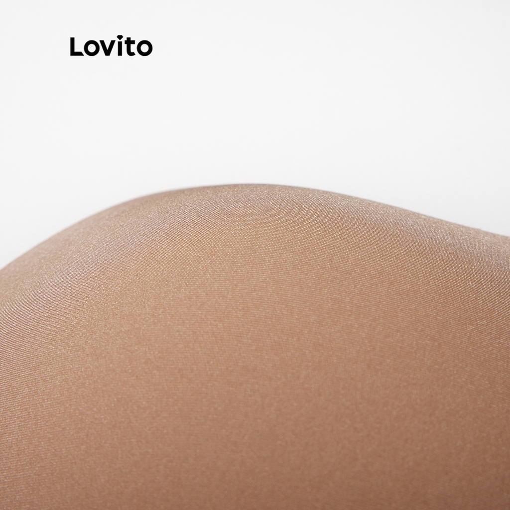 Lovito phụ kiện áo ngực silicon thoáng khí chống trượt màu đen / đỏ L12055