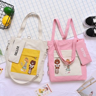Túi Tote Bag Gấu Thỏ canvas