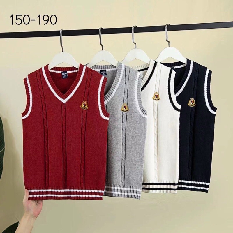 Áo len gile bé trai từ 25-55kg