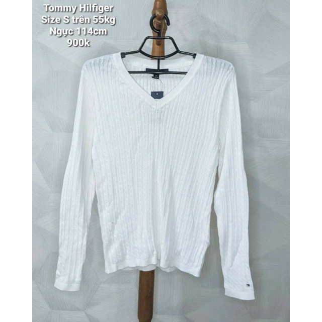 🥼Áo len tay dài Tommy Hilfiger Women's Ivy Knit V-nech Sweater