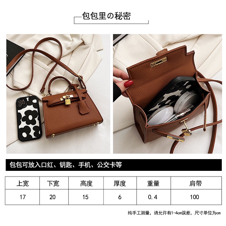 Túi sách Hm đeo chéo thiết kế ổ khóa mạ vàng thời trang cao cấp 925