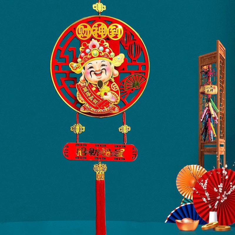 Thần tài lắc đầu trang trí tết 38x95cm