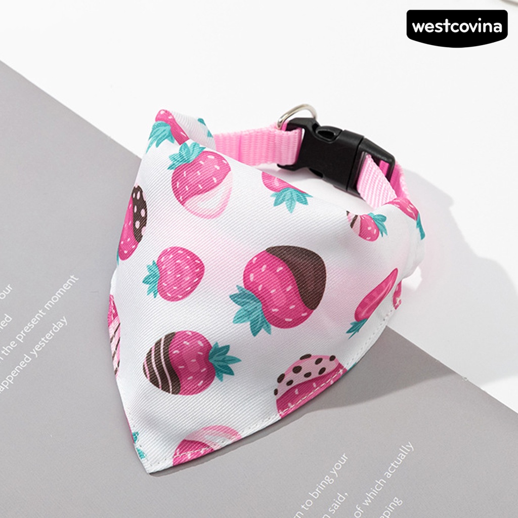 [COD]♘Vòng Nhẫn Tam Giác Bằng Kim Loại Mềm Tháo Nhanh In Họa Tiết Trái Cây Cho Thú Cưng