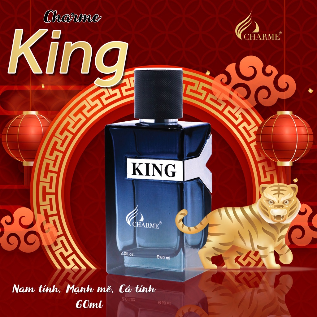 Nước hoa nam Charme King 10ml nam tính mạnh mẽ cá tính ngọt ngào