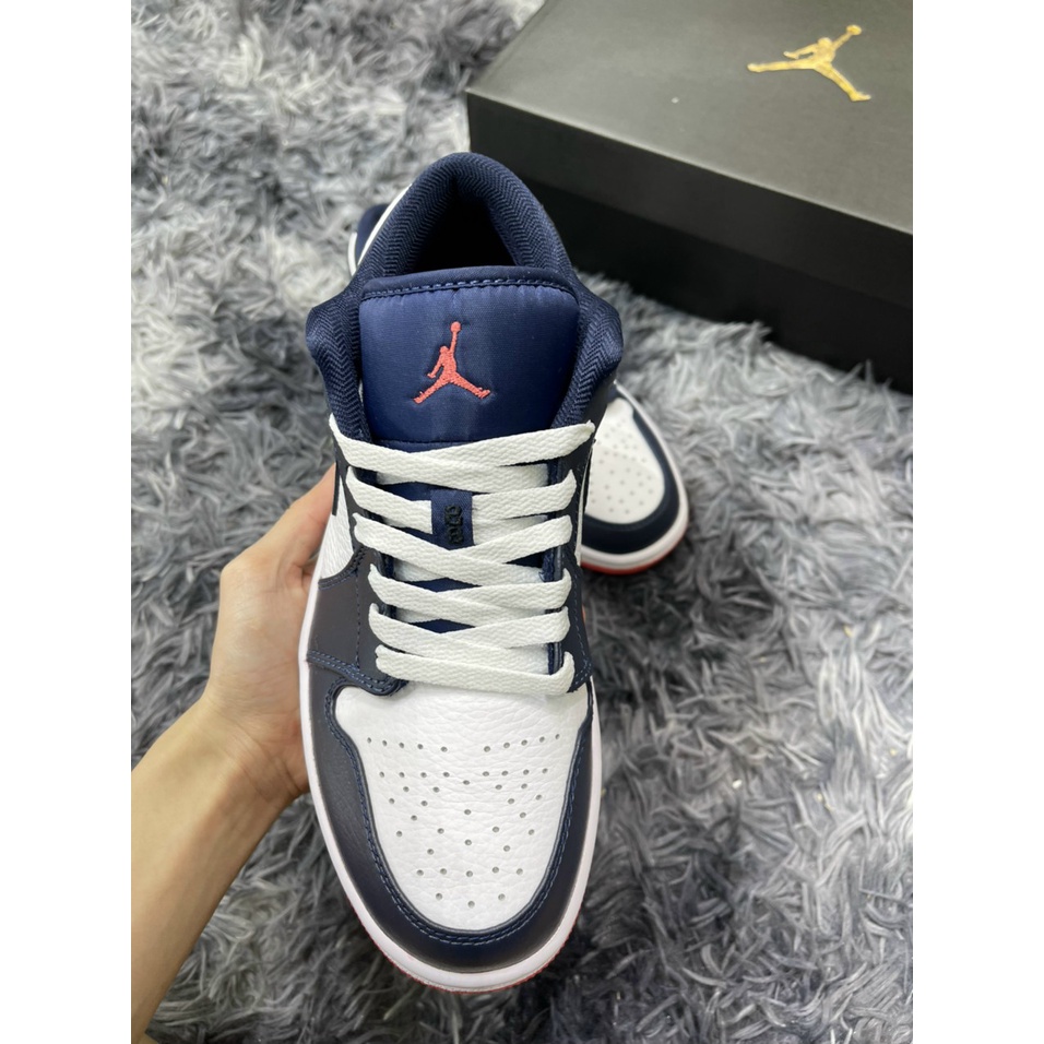 Giày sneaker nam nữ JD1 Low top Navy siêu đẹp, giày JD1 Jordan Xanh Đen