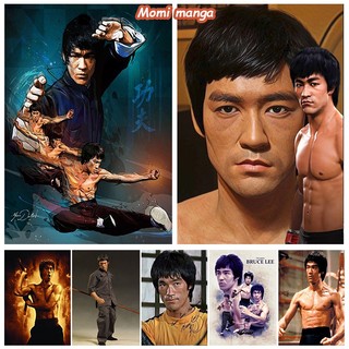 Poster in hình lý tiểu long dán tường trang trí phòng khách tường nhà tranh nghệ thuật ms; 504