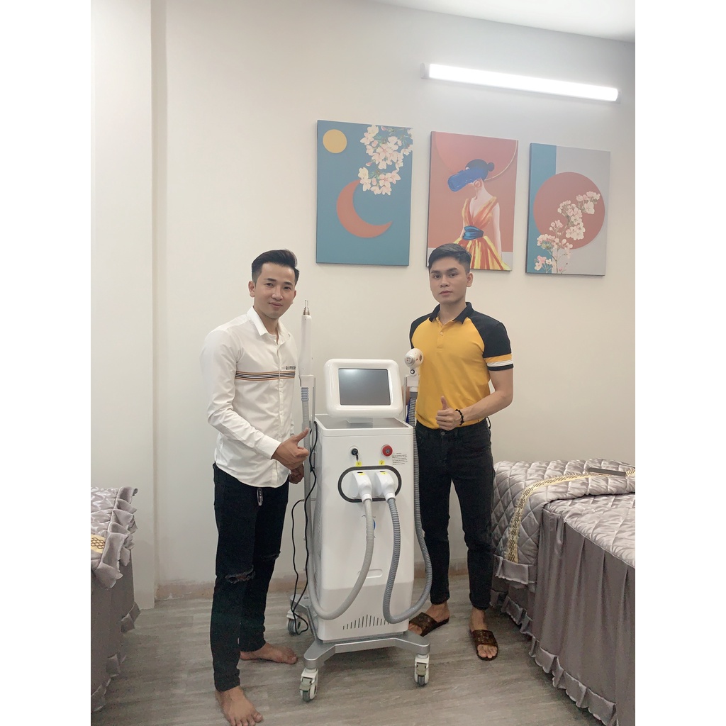 Máy Triệt Lông 2in1 808 Diode laser FQ beauty, Chuyên Triệt Lông Xóa Xăm Xóa Nám Xóa Tàn Nhang Chuyên Dùng Cho TMV SPA
