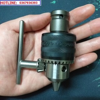 Đầu chuyển bulong sang đầu kẹp mũi khoan khóa tay Đầu 10mm - ĐẦU 13mm