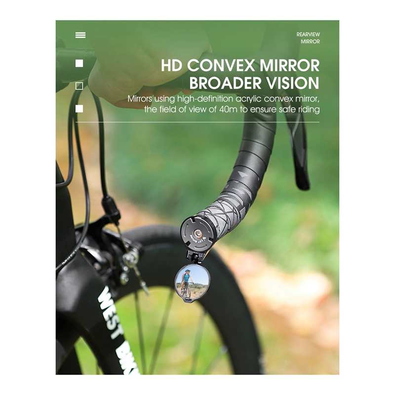 Gương Chiếu Hậu Xoay 360 Độ Chuyên Dụng Cho Xe Đạp° Gương Chiếu Hậu Gắn Tay Lái Xe Đạp 16-22mm