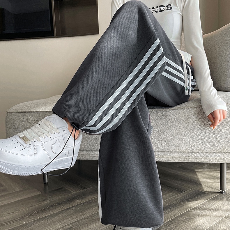 Quần dài SUXI lưng cao dáng rộng màu trơn thời trang xuân thu cho nữ