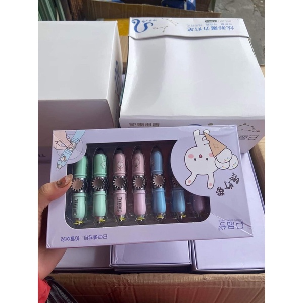 Bút Bi Kết Hợp Con Quay Fidget Spinner Có Đèn Led Đa Năng