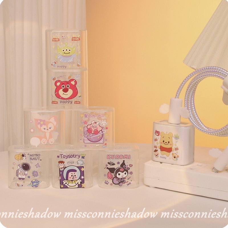 MissConnie Vỏ Bọc Bảo Vệ Dây Cáp Sạc USB Apple 18 / 20W Bằng TPU Mềm Hình Nhân Vật Hoạt Hình Dễ Thương