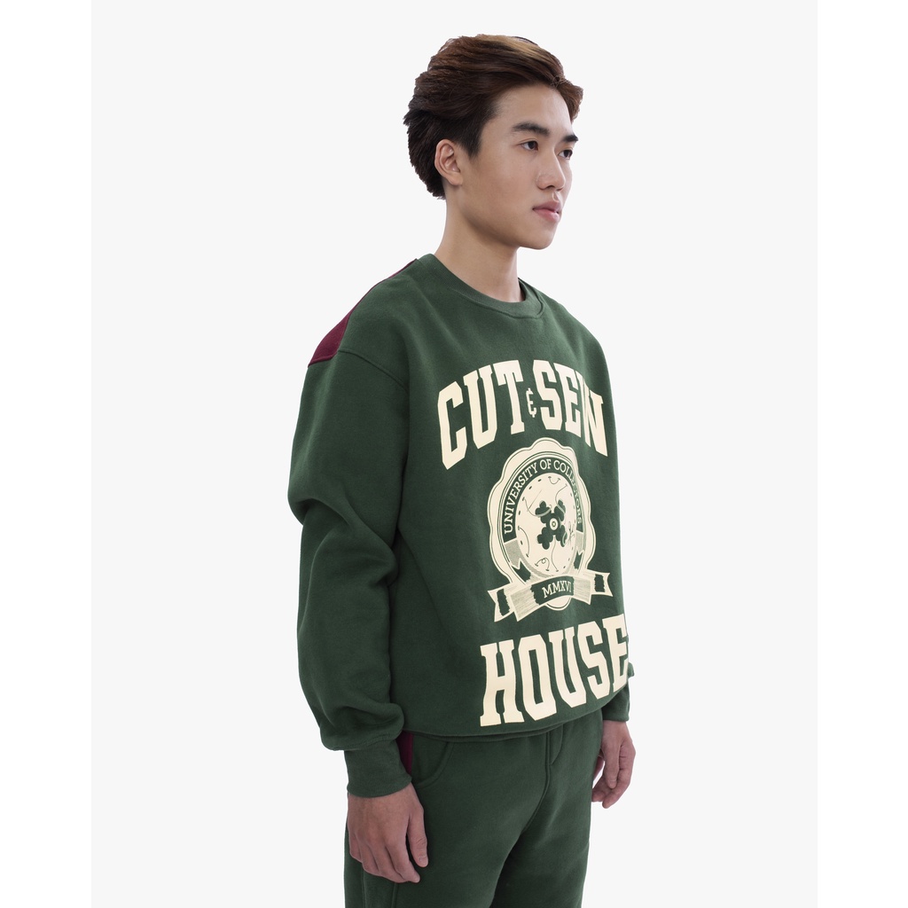 Áo Sweater nỉ bông Dark Forest Collectors "Cut & Sew"