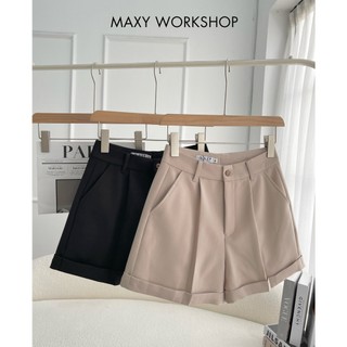 Quần short nữ xếp ly hack dáng Pleated Short Maxy Workshop