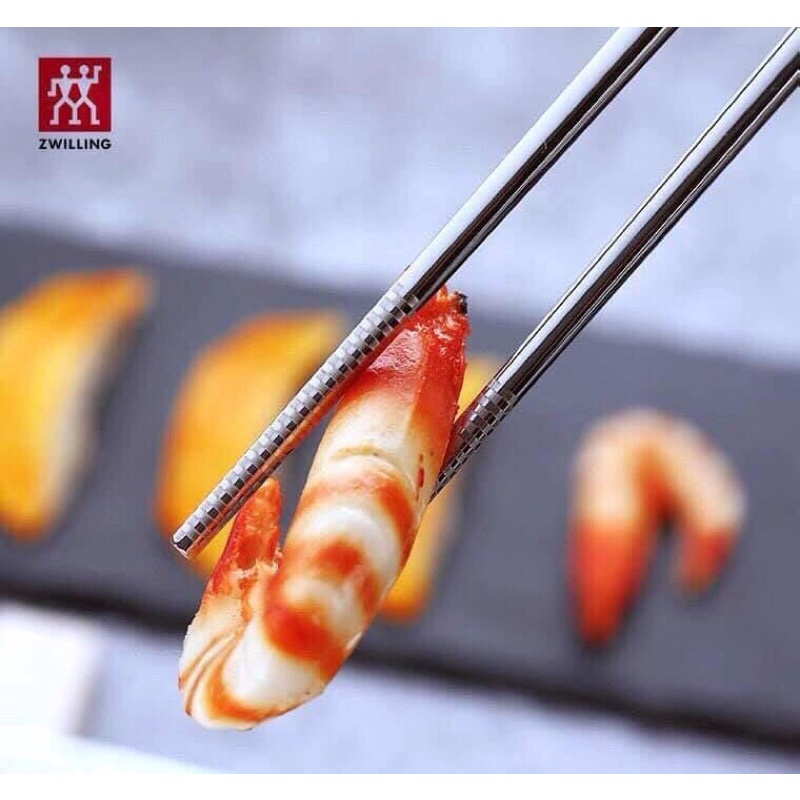 Hộp 5 đôi Đũa Inox Đức SUS 304 Zwilling Chống Trơn Trượt Hàng Cao Cấp