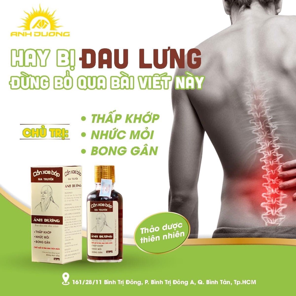 CAO XOA BÓP GIA TRUYỀN ÁNH DƯƠNG - ĐAU NHỨC, BẦM TÍM, BONG GÂN