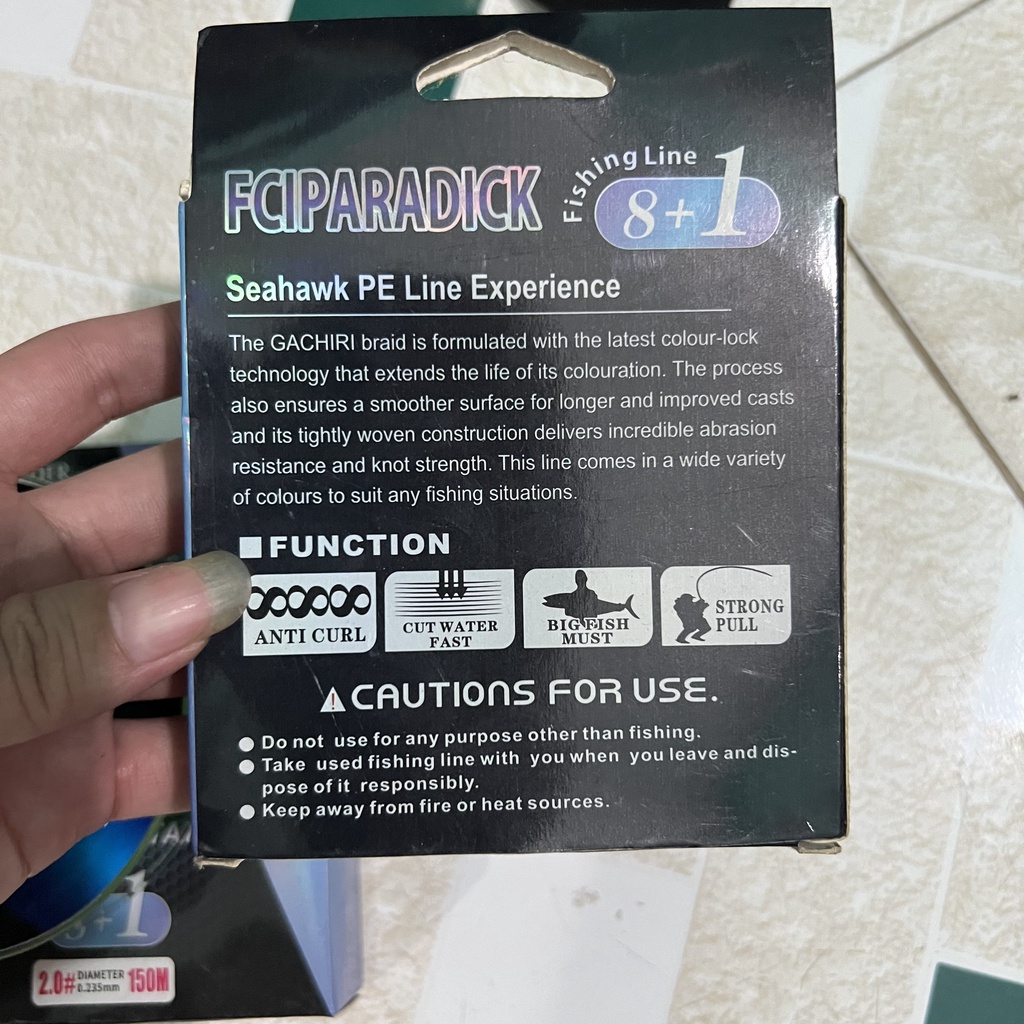Dây Dù 150m Dù Chìm Câu Cá Pe FCIPARADICK 8+1 - DD150M2