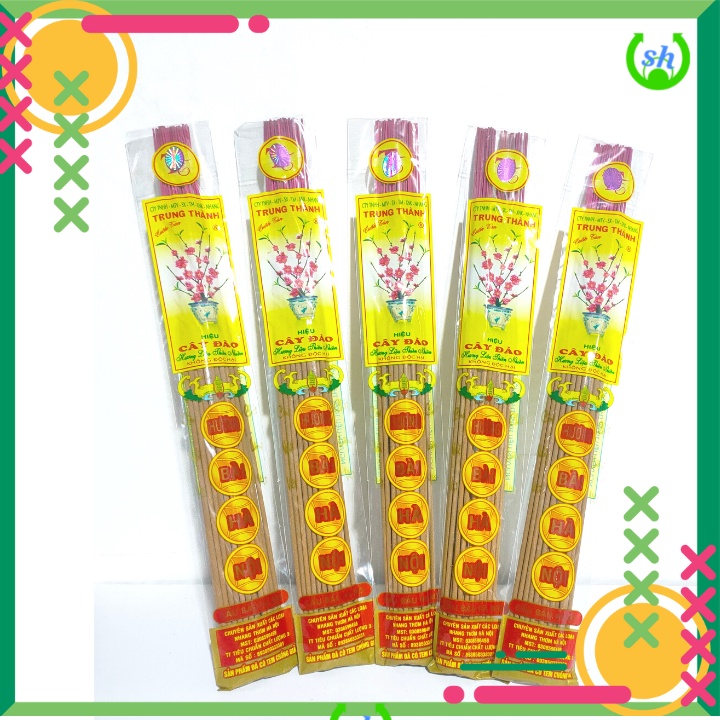 Nhang bài cuốn tàn Hà Nội - Hiệu Cây Đào - set 5 thẻ - 10 thẻ - nguyên liệu thiên nhiên an toàn