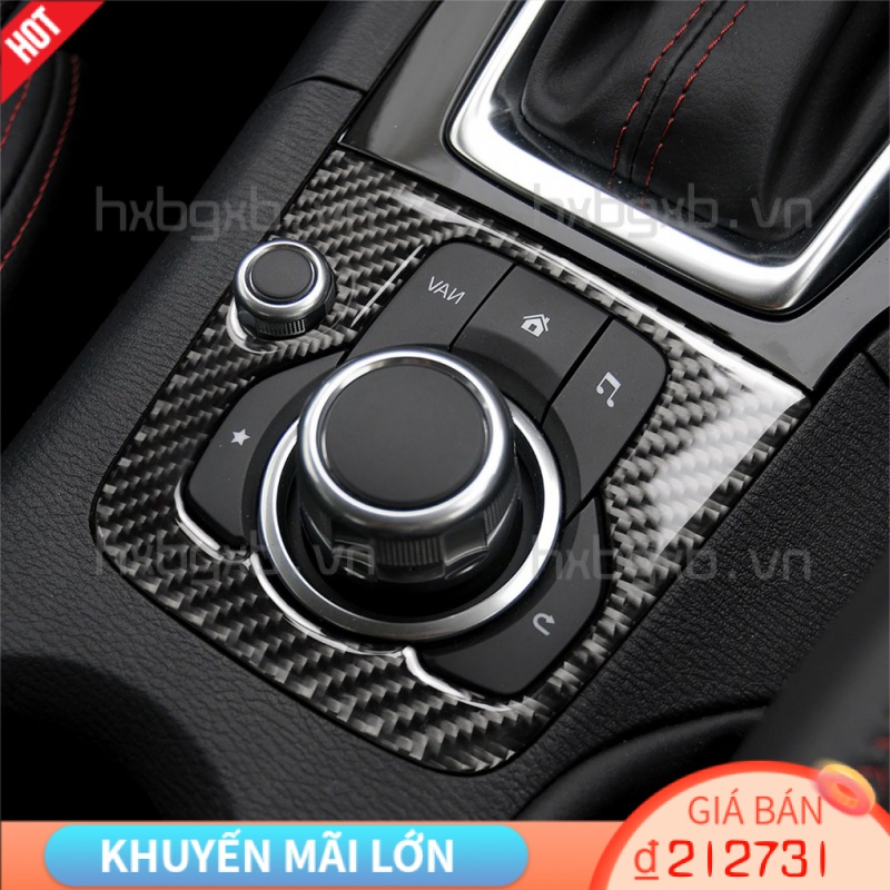 Đồ bọc phần bảng điều khiển trên xe hơi trang trí carbon cho Mazda 3 Axela 2013-2016