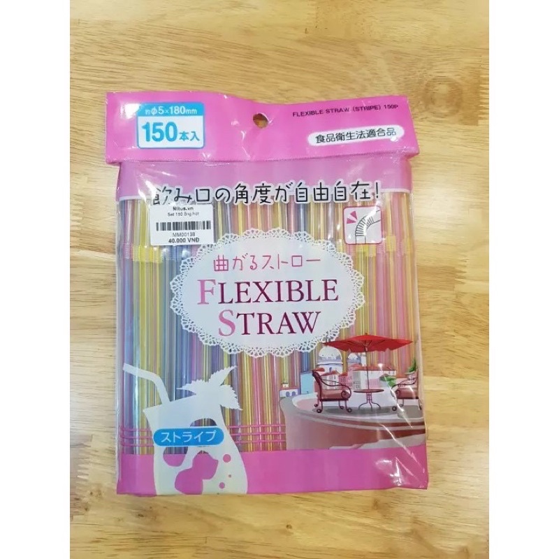 Ống hút Nhật an toàn cho bé và gia đình - set 150 ống hút