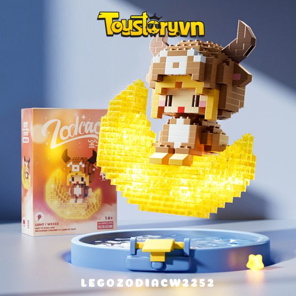 Non-Lego 12 Cung hoàng đạo Mini – Cung Kim Ngưu có đèn LED phát sáng 402 PCS 10,4cm LEGOZODIACW2252