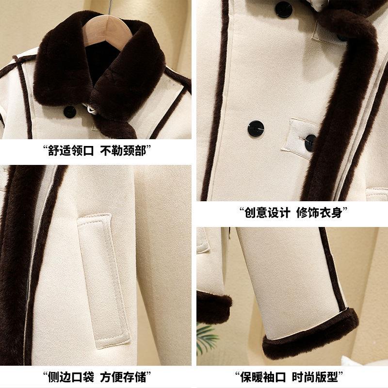 Áo Khoác Da Lộn Lót Nhung Dày Thời Trang Mùa Đông 2022 Mới Cho Bé Trai Và Gái