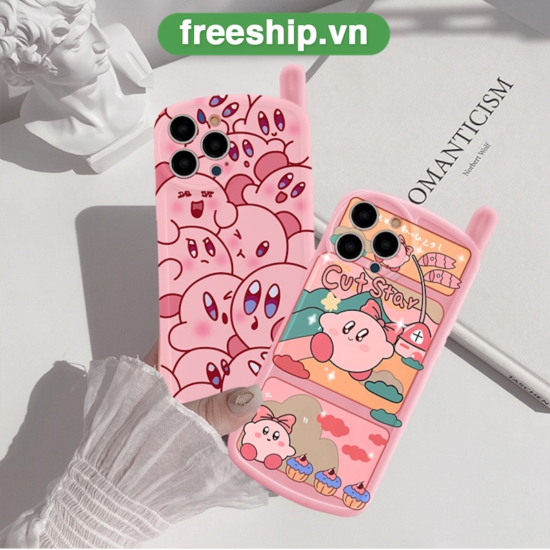 Ốp lưng iphone hình điện thoại kirby cut stay hồng xinh 6/6splus/7/7plus/8/8plus/x/xs/11/12/13/14/pro/max/plus/promax