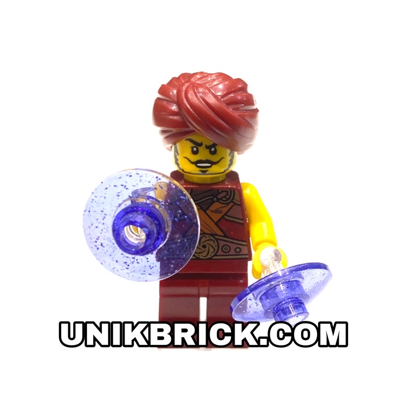 Lego UNIK BRICK Ninjago Gravis Ninja áo đỏ cầm vũ khí tím chính hãng (như hình)