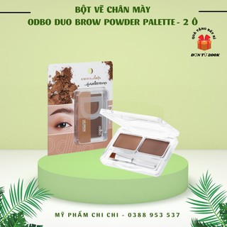Bột vẽ chân mày odbo duo brow powder palette