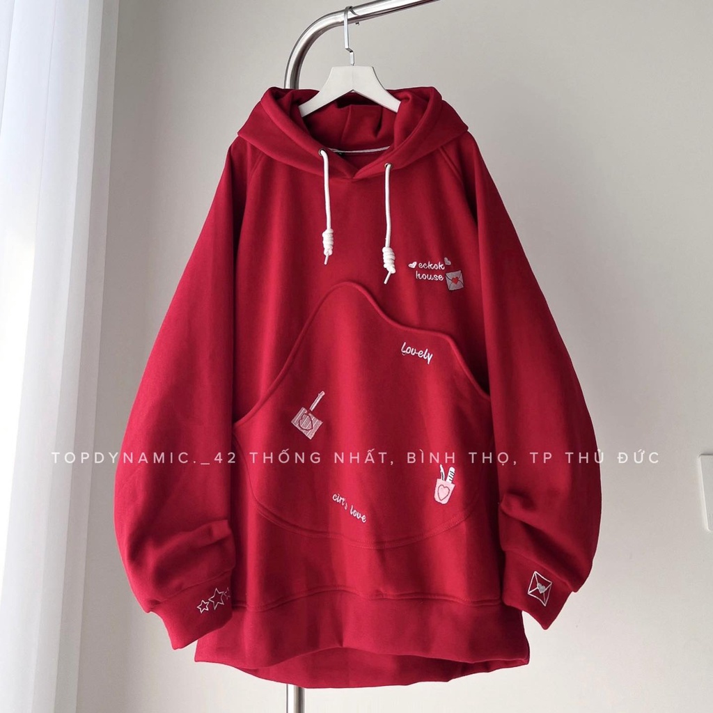 Áo Hoodie nỉ thêu " ECKOK HOUSE " / form rộng unisex (Ảnh shop tự chụp) | BigBuy360 - bigbuy360.vn