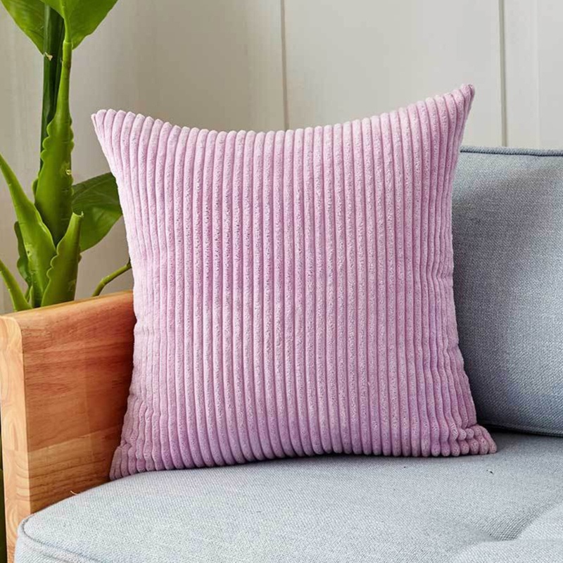 Vỏ Gối Nhung Kẻ Mềm Mại Hình Vuông 45x45cm Trang Trí Phông Nền Tiệc Ngày Lễ