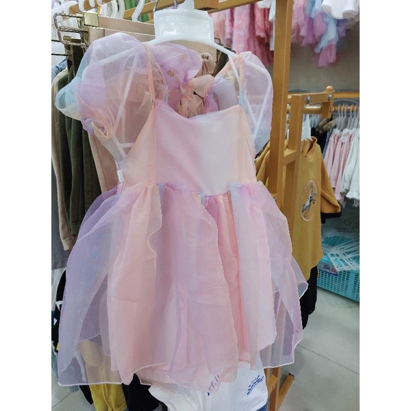 Váy tơ 7 màu bồng bềnh cho bé gái tại Angiakids