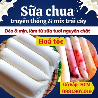 Vị sữa chua truyền thống và vị trái cây, sữa chua đóng bịch