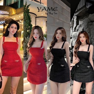 (100% hình thật do shop chụp) {YAME BY THUY TRAN} VÁY 2S TWEED ĐÍNH NƠ (V79)