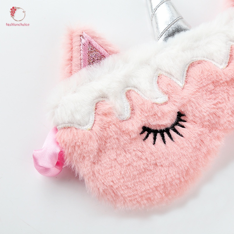 Miếng Bịt Mắt Ngủ Bằng Vải Bông Thoáng Khí Hình Kỳ Lân Hoạt Hình Cho Trẻ Em