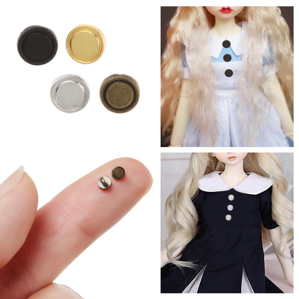 CHOOKEY Set 50 Nút Tròn Màu Trơn Dành Cho May Giày DIY