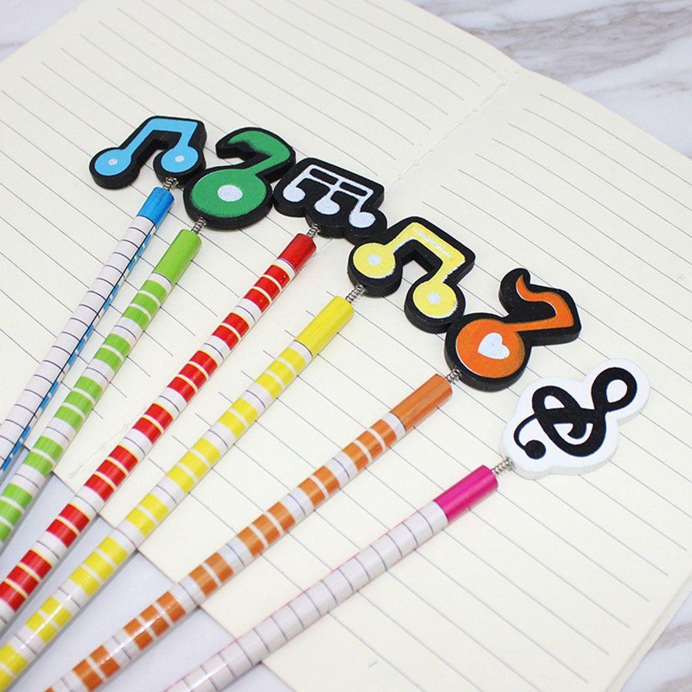 PISTA Set 12 Bút Chì 2B Họa Tiết Nốt Nhạc Dễ Thương