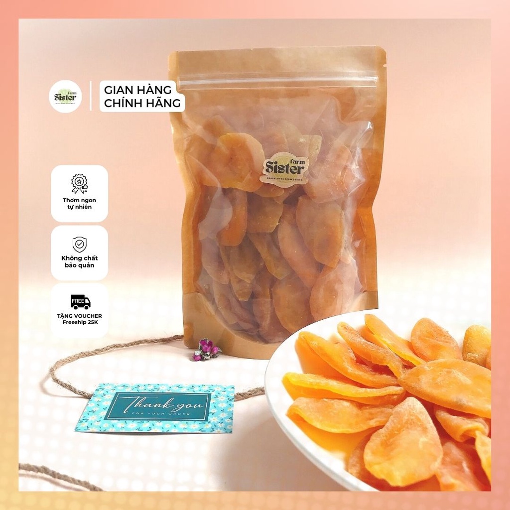 Chanh dây sấy dẻo ngọt nhẹ, tự nhiên SISTER FARM - KL: 250g/500g - trái cây sấy - Ăn vặt healthy - HSD 6 tháng