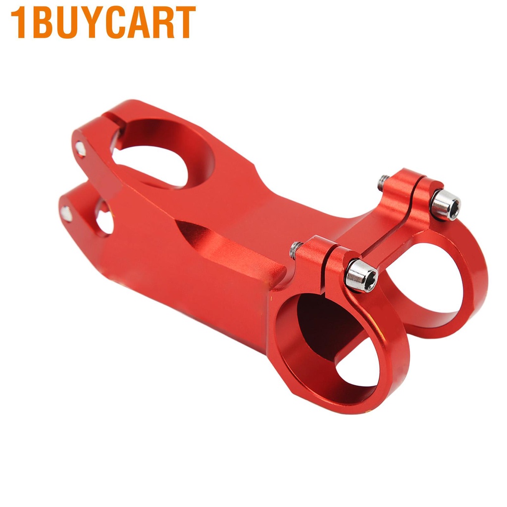 1buycart Mountain Bike Stem High Hardness ‑25 Degrees Aluminum Alloy Cutout Design Red for DIY Modification Upgrade
