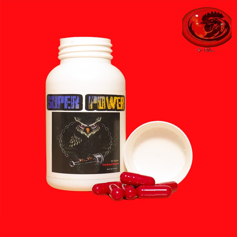Thuốc nuôi gà đá tăng bo SUPER POWER ( HỘP 60 viên ) Viên nhộng đỏ dành cho gà đá đẳng cấp