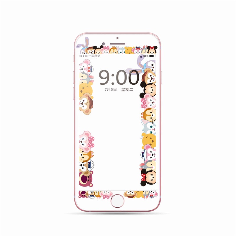 Ốp Điện Thoại Kính Cường Lực Họa Tiết Hoạt Hình Dễ Thương Cho Iphone 6 6s 6plus 6splus 7 8 + 7plus 8plus SE 2020 Se3