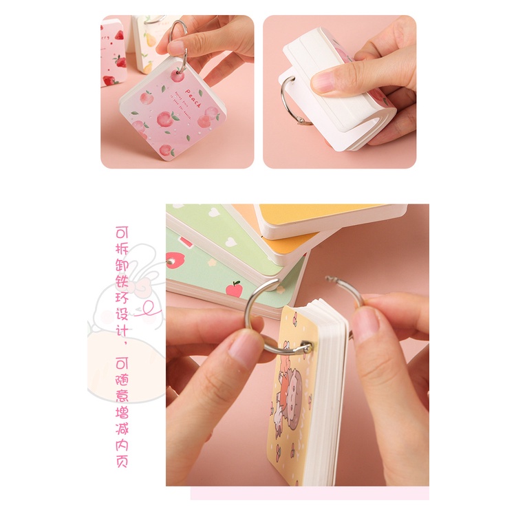 Thẻ ghi chú, ghi nhớ, flash card học từ vựng nhiều mẫu kute SH084