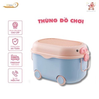 Thùng đựng đồ hình thú Nubie có nắp 5 màu chất liệu nhựa Việt Nhật cao cấp - 23h.shop