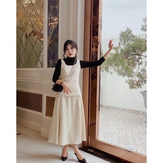 Nimi - Chân váy xoè dạ tweed Runa Maxi Skirt