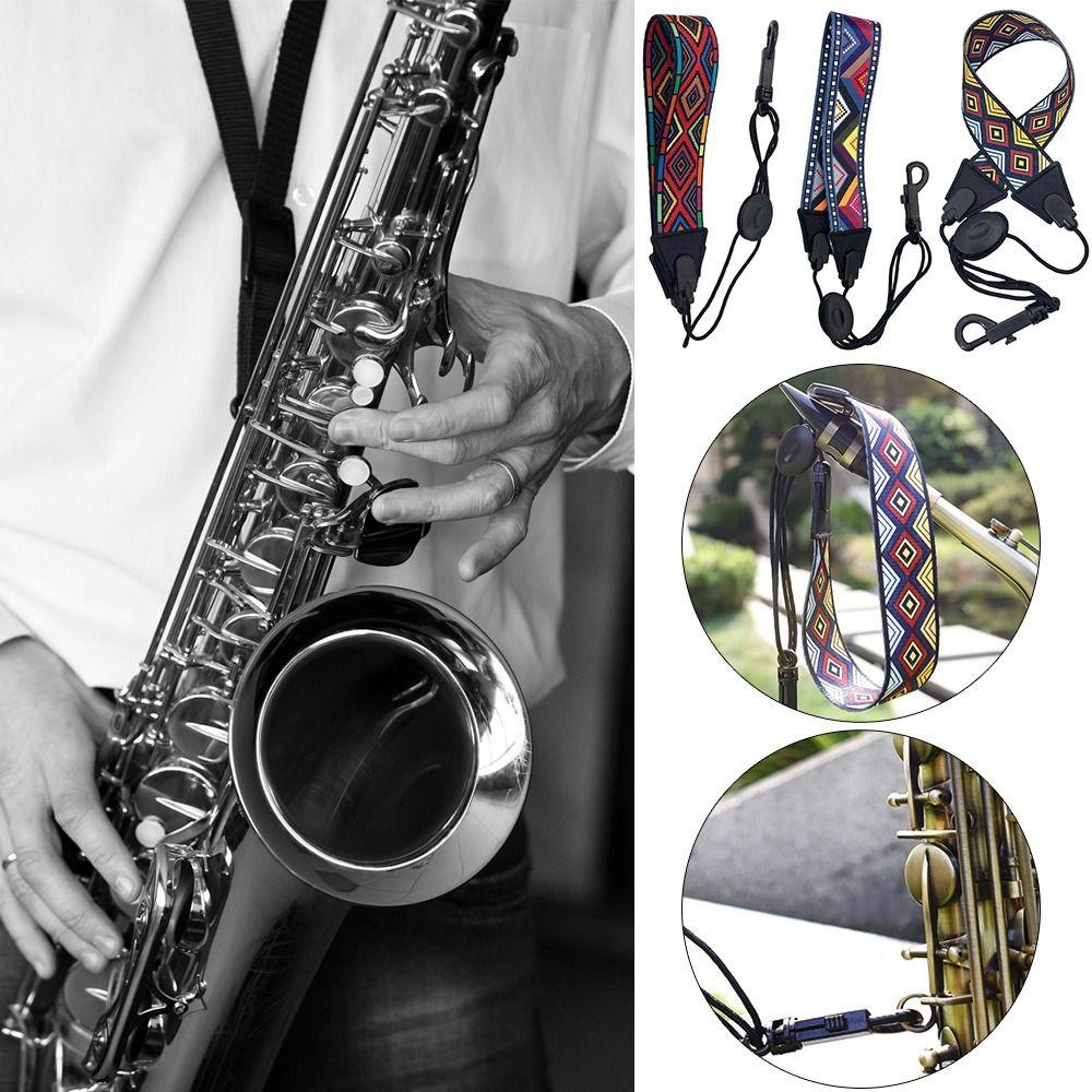 Dây Đeo Kèn Saxophone 24 Bằng Cotton Độ Co Giãn Cao Tiện Dụng